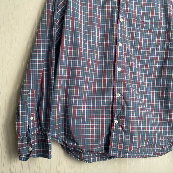 J.Crew Men's XL Flex Washed Slim Untucked Plaid Long Sleeve Button Down Shirt - Picture 2 of 6